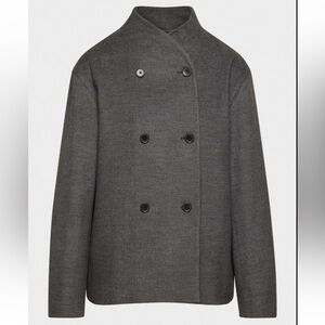 Aritzia Babaton Gray Rue Blazer Size L Tailored Cupro Lined Jacket